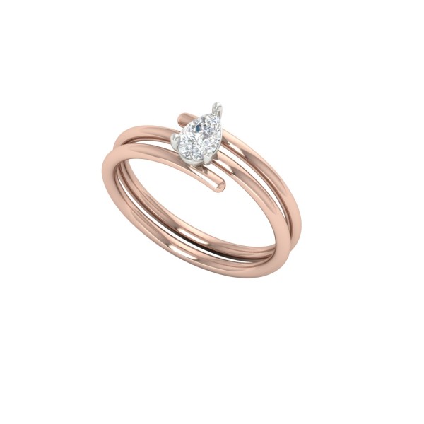 COMPLEX SOLITAIRE RING 